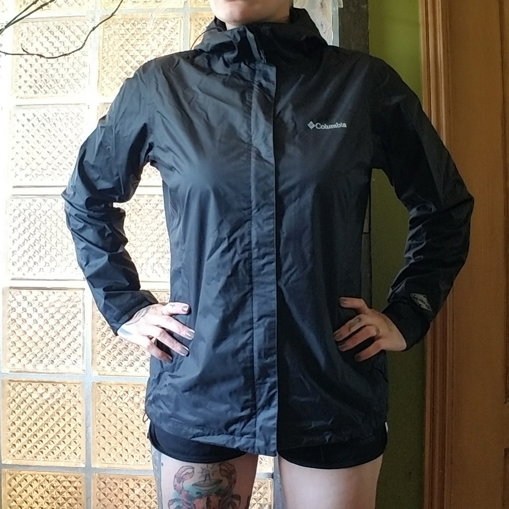 Columbia Arcadia II waterproof rain jacket black L